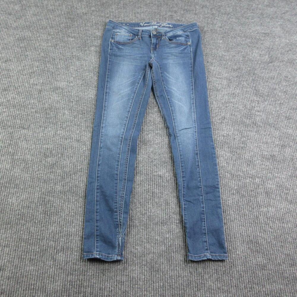 Vanilla Star Jeans Womens 9 Blue Skinny Extra-Slim Low Rise Stretch Denim 30x29